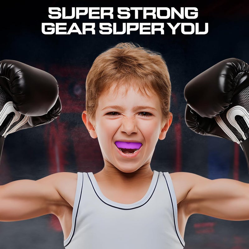 BFS IMPEX Sports Mouth Guard for Kids,Youth,Boys,Girls,Child Teen Mouthguard with Case (BPA Free) for Boxing, Martial Arts,MMA Karate,Lacrosse,Football,Soccer and All Contact Sports (Purple) - Image 4